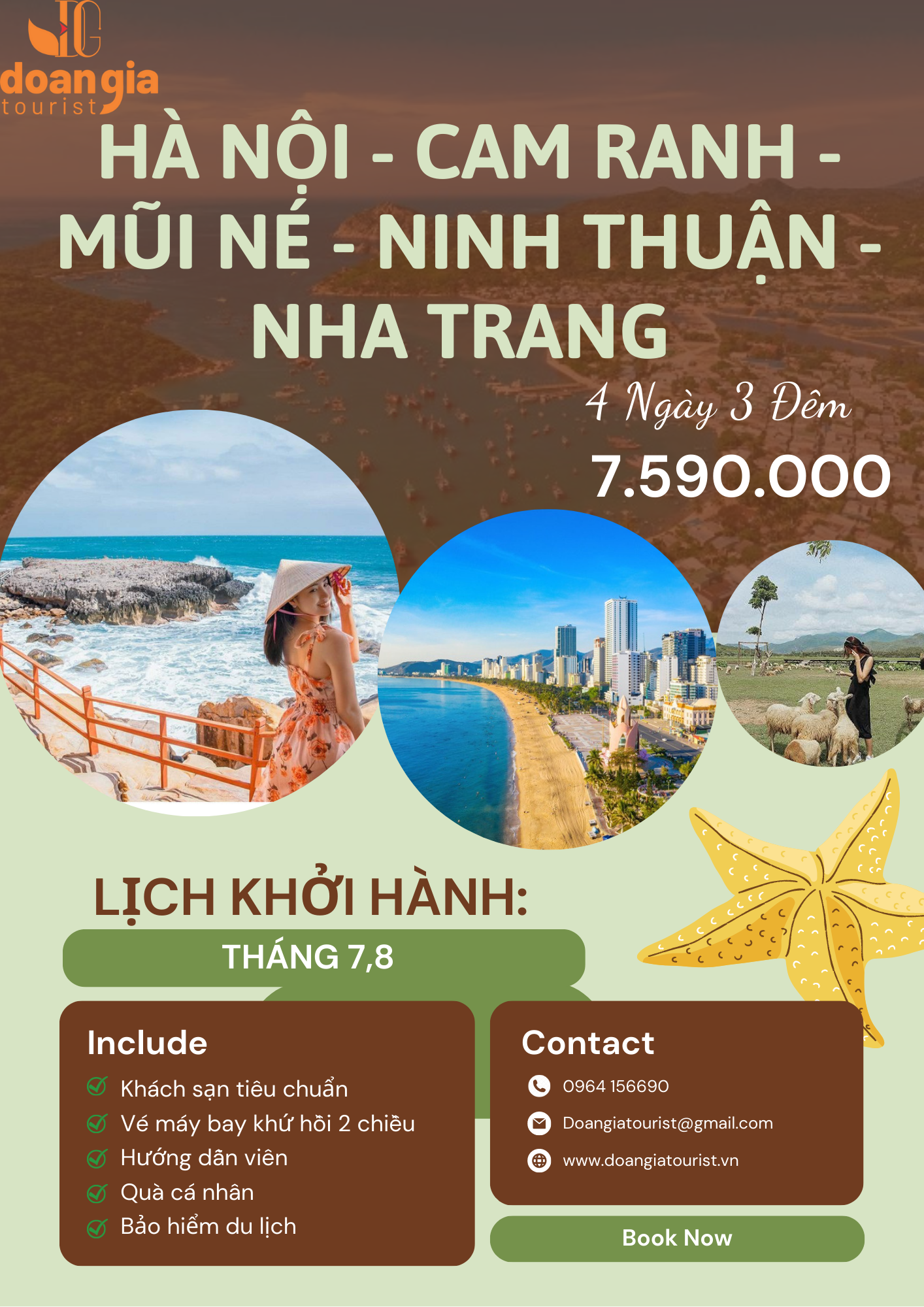 HÀ NỘi Cam Ranh MŨi NÉ Ninh ThuẬn Nha Trang HÀ NỘi.